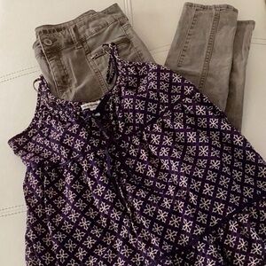 AMERICAN EAGLE OUTFITTERS women’s camisole top and high-rise jeggings, size 6?